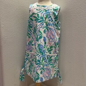 Lilly Pulitzer Floral Kids Dress - Blue and Green